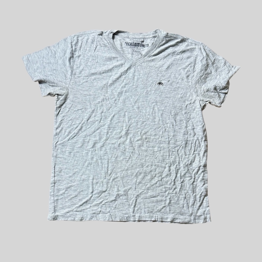 Ecko Unltd. Mens Slub Jersey V-Neck Graphic T-Shirt
